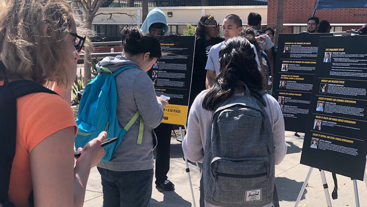 Students voting